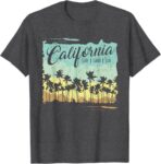California – Surfing Beach Summer Vintage Retro Surf Gift T-Shirt
